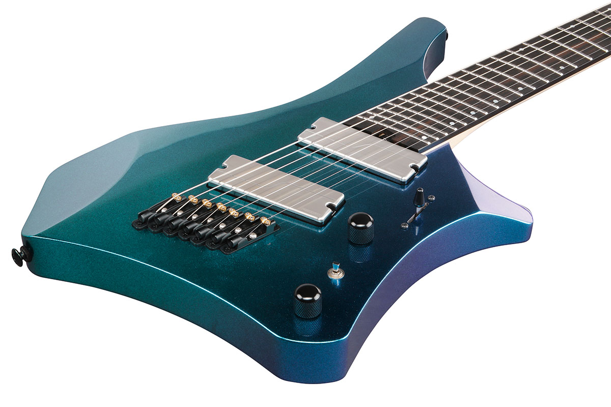 Ibanez A527-NSH(Nebula Shift)※SPOTモデル / ① Ergonomic Elbow contour / ② Flat body edge (lower side)