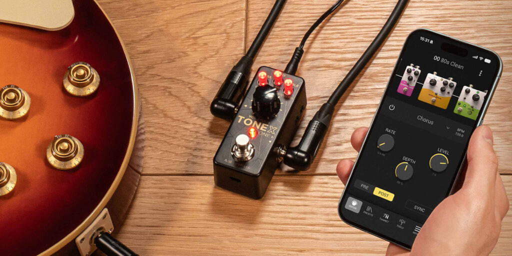 IK Multimediaより“TONEX ONE+”が登場！　ミニ・ペダル型モデリング・デバイスがスマホ・アプリでワイヤレス操作可能に