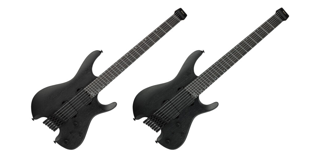 Ibanezより、スラント・フレットを採用した黒く精悍なヘッドレス・ギターが登場