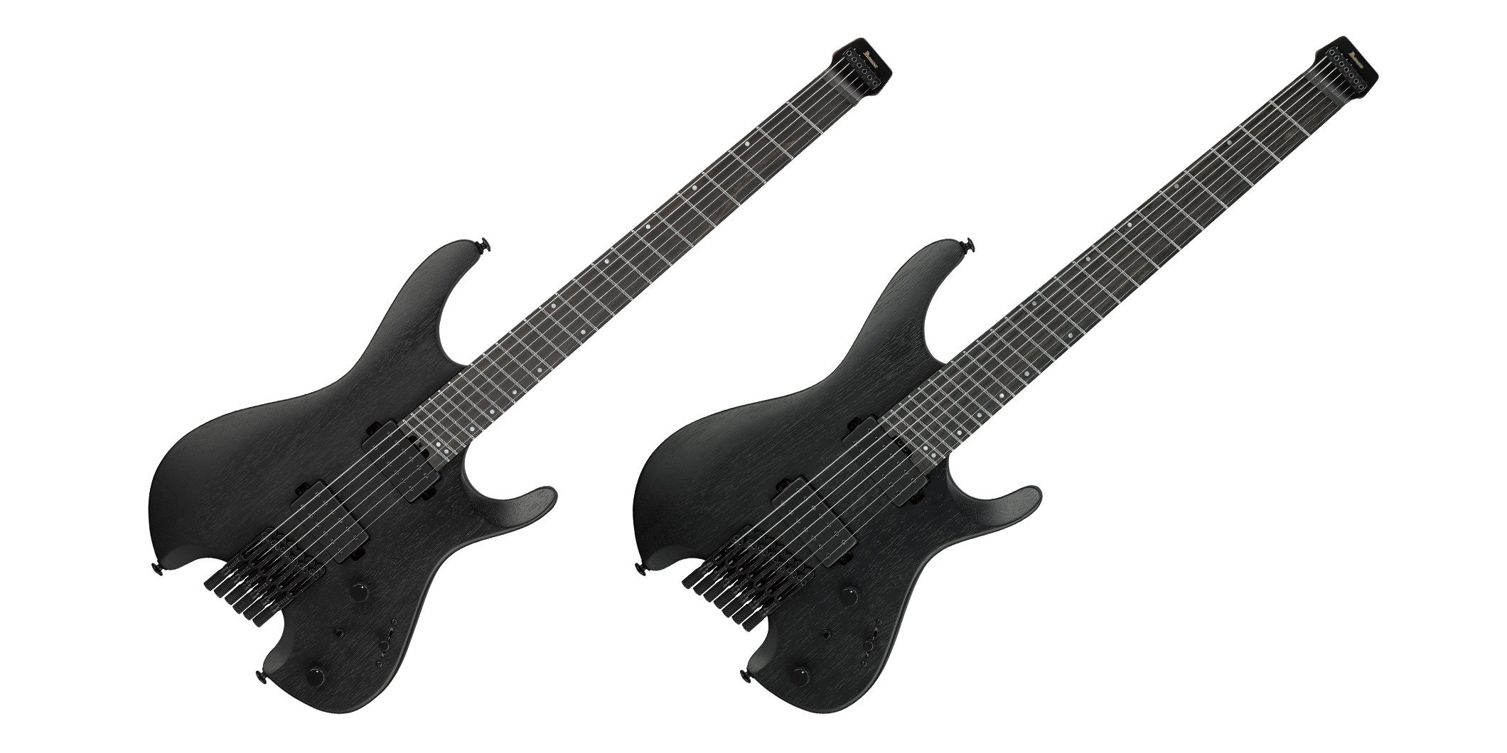 Ibanezより、スラント・フレットを採用した黒く精悍なヘッドレス・ギターが登場
