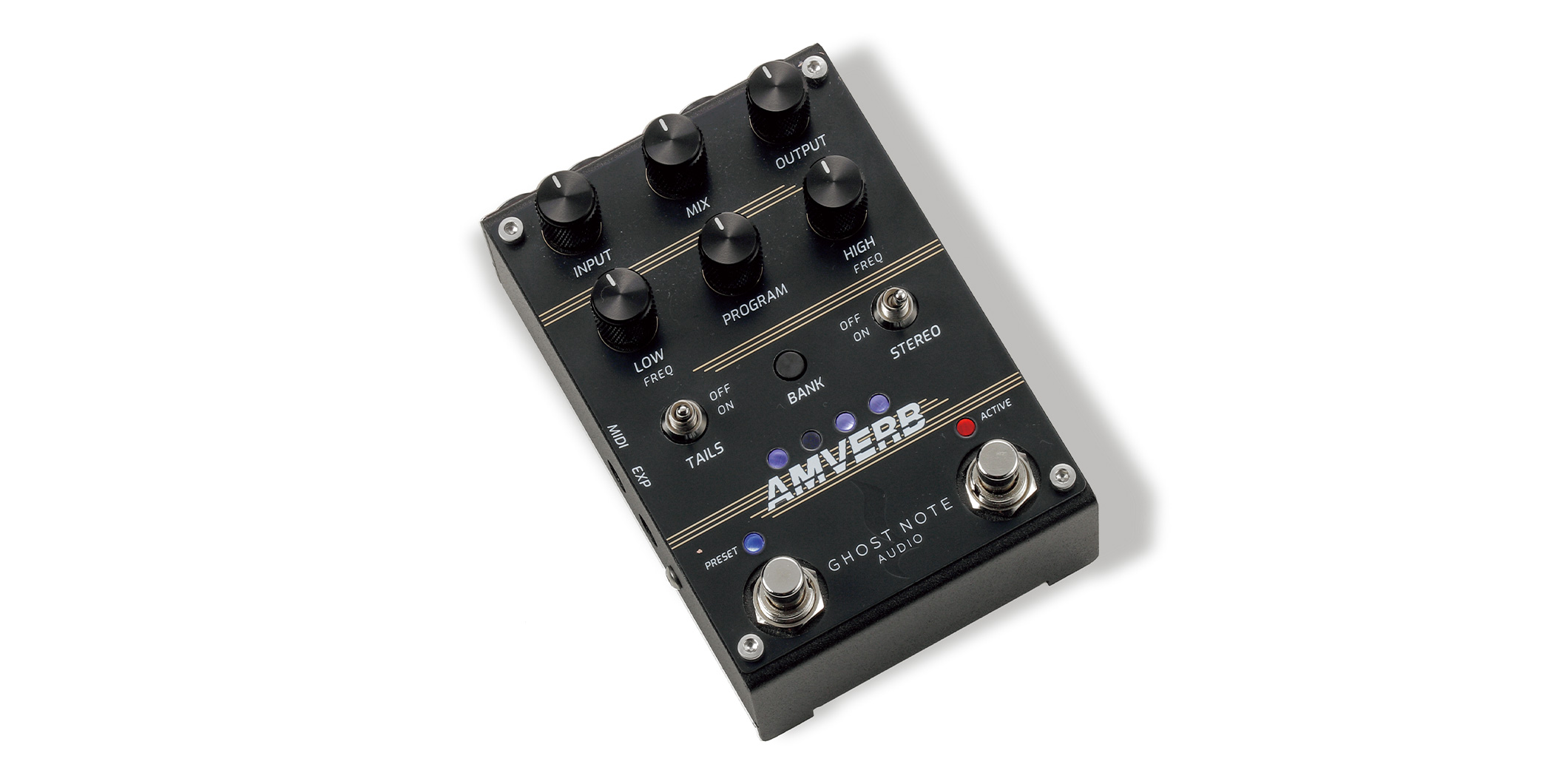 GHOST NOTE AUDIO／AMVERB〜80年代後半のラック・リバーブを足下に　64種のプリセットを搭載したニューカマー