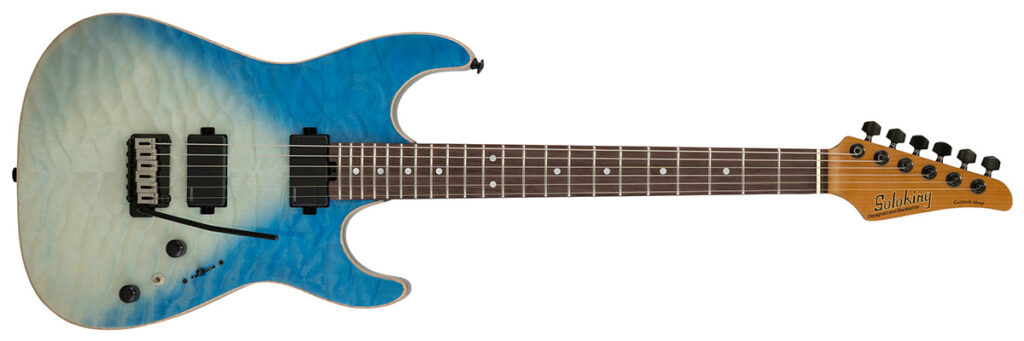 Soloking／MS-1 Custom 22HH QMT/Fishman（Sea Wave blue）