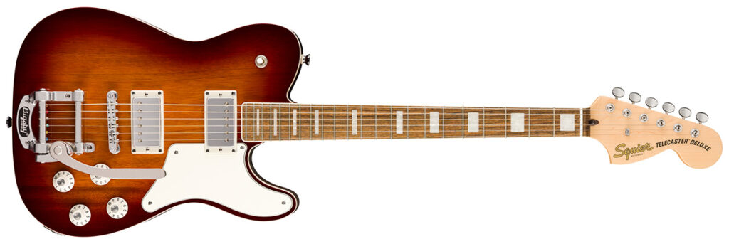 Squier／Paranormal Troublemaker Telecaster Deluxe Bigsby（Honey Sunburst）