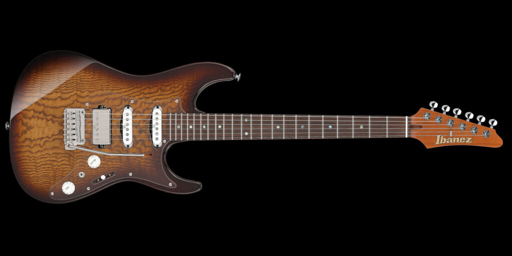 Ibanezが限定モデルAZ Prestigeの“AZ 2204NJA-TS”を発売。独特な杢目のジャパニーズ・アッシュ・トップ