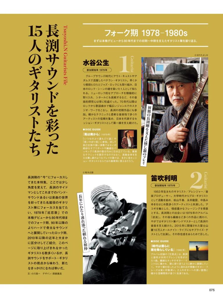 長渕サウンドを彩った15人のギタリストたち