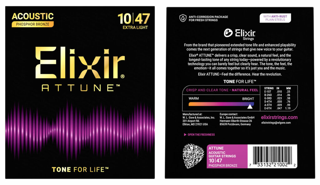Elixir / Attune Acoustic Phosphor Bronze, Extra Light .010-.047