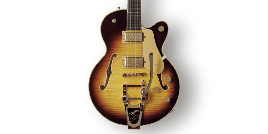 GRETSCH／BROADKASTER JR. LX FIGURED CENTER BLOCK〜パワフルさとモダンさを兼ね備えたフラッグシップの新世代セミホロウ