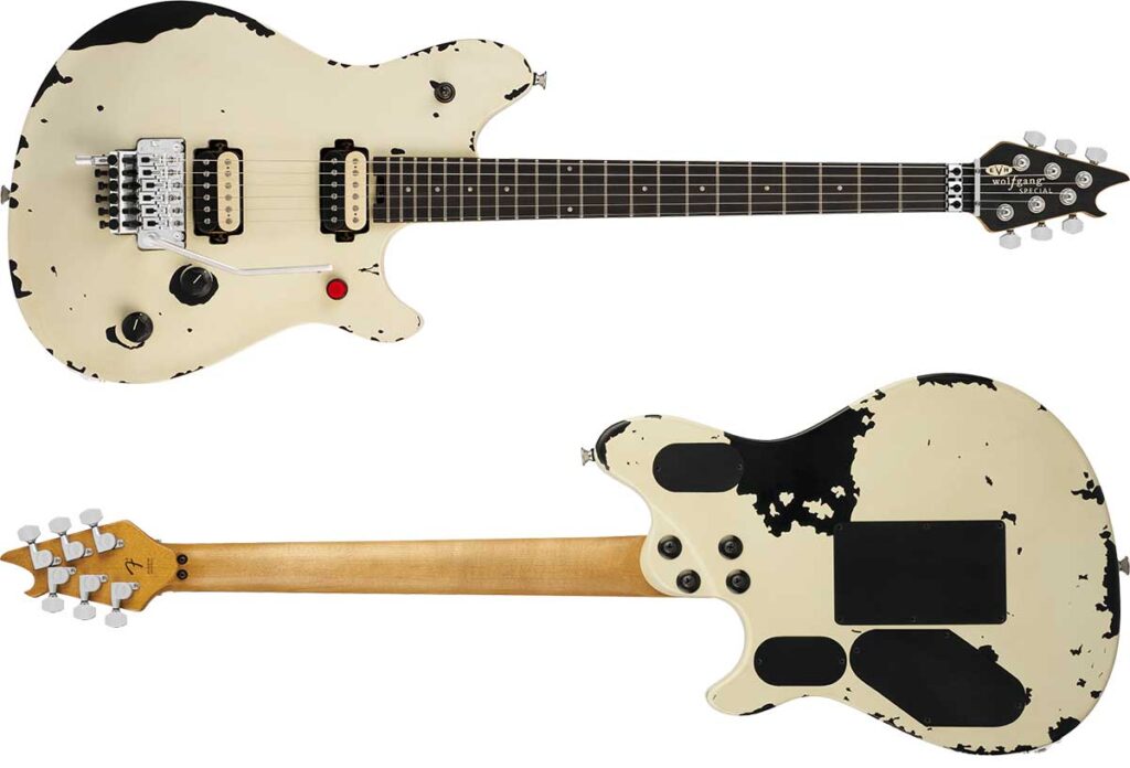 EVH / Limited Edition Wolfgang Special Striped Series, Distressed Ivory