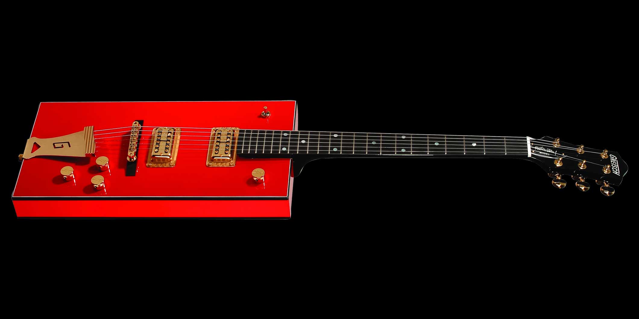 グレッチから、ボ・ディドリーのトレード・マークである長方形ギター“G6138 Bo Diddley”が復刻リリース