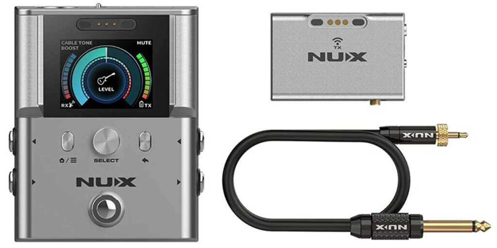 NUXから、ギター用2.4GHzハイレゾ・ワイヤレス“B-8S”が発売　6.5時間使用可能でチューナーとブースターも内蔵