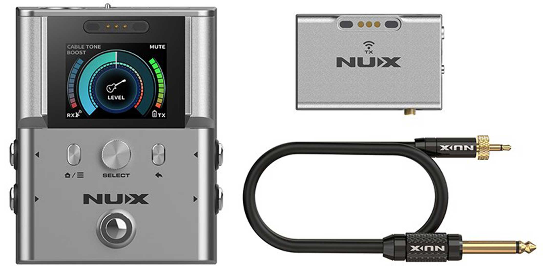 NUXから、ギター用2.4GHzハイレゾ・ワイヤレス“B-8S”が発売　6.5時間使用可能でチューナーとブースターも内蔵