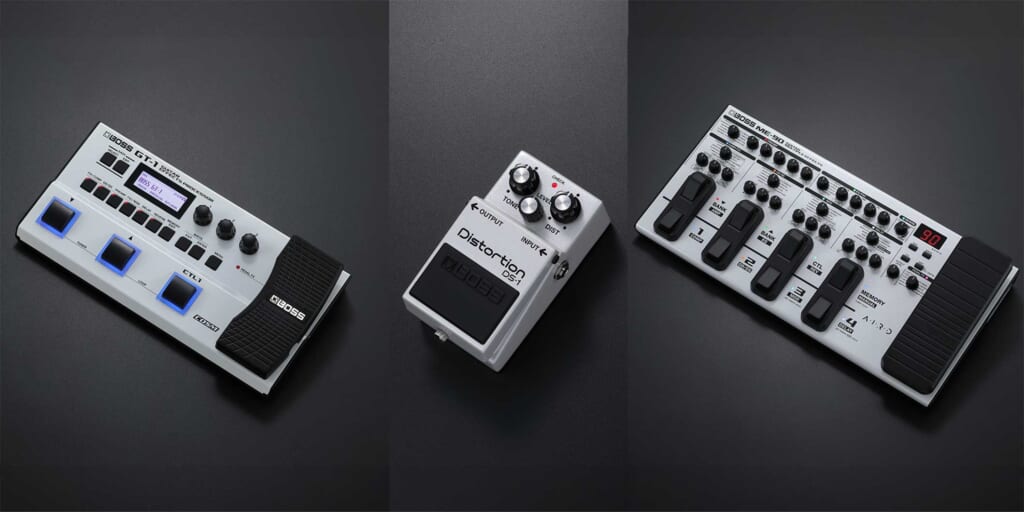 BOSS、限定生産カラバリのエフェクター3種を発売　DS-1、GT-1、ME-90のホワイト仕様